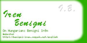 iren benigni business card